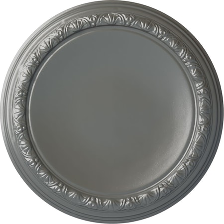 Ekena Millwork Carlsbad Ceiling Medallion (Fits Canopies up to 14 1/4"), Hand-Painted Silver, 19 1/2"OD x 1 3/4"P CM19CASLS